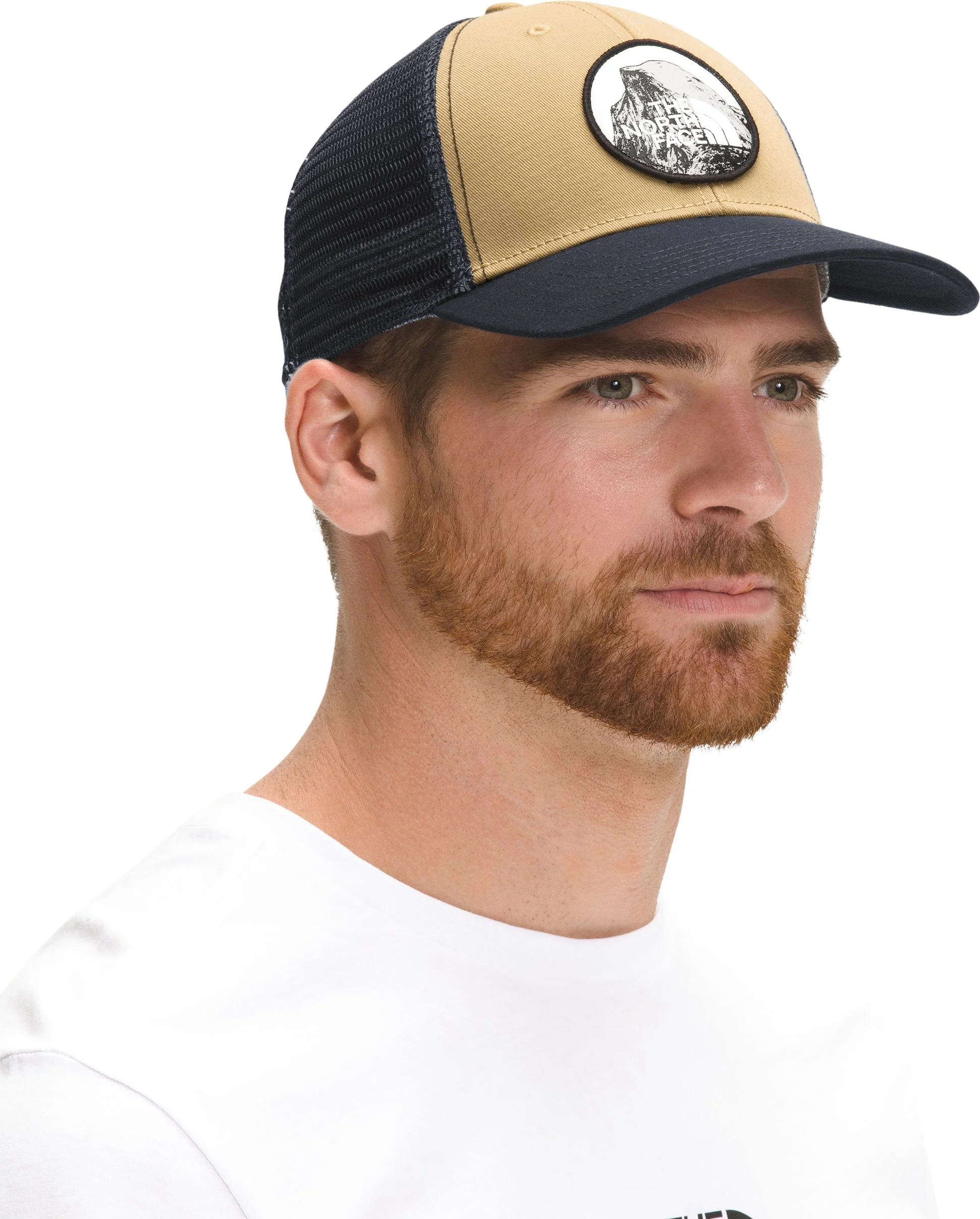 Mudder Trucker Hat Antelope Tan/Aviator Navy/Graphic Patch - Image 3