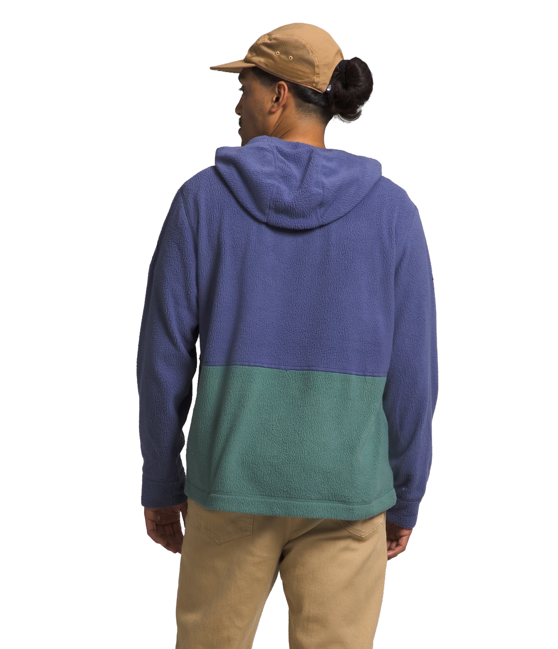 Men's Pali Pile Fleece Hoody Cave Blue Dark Sage Mandarin - Image 3