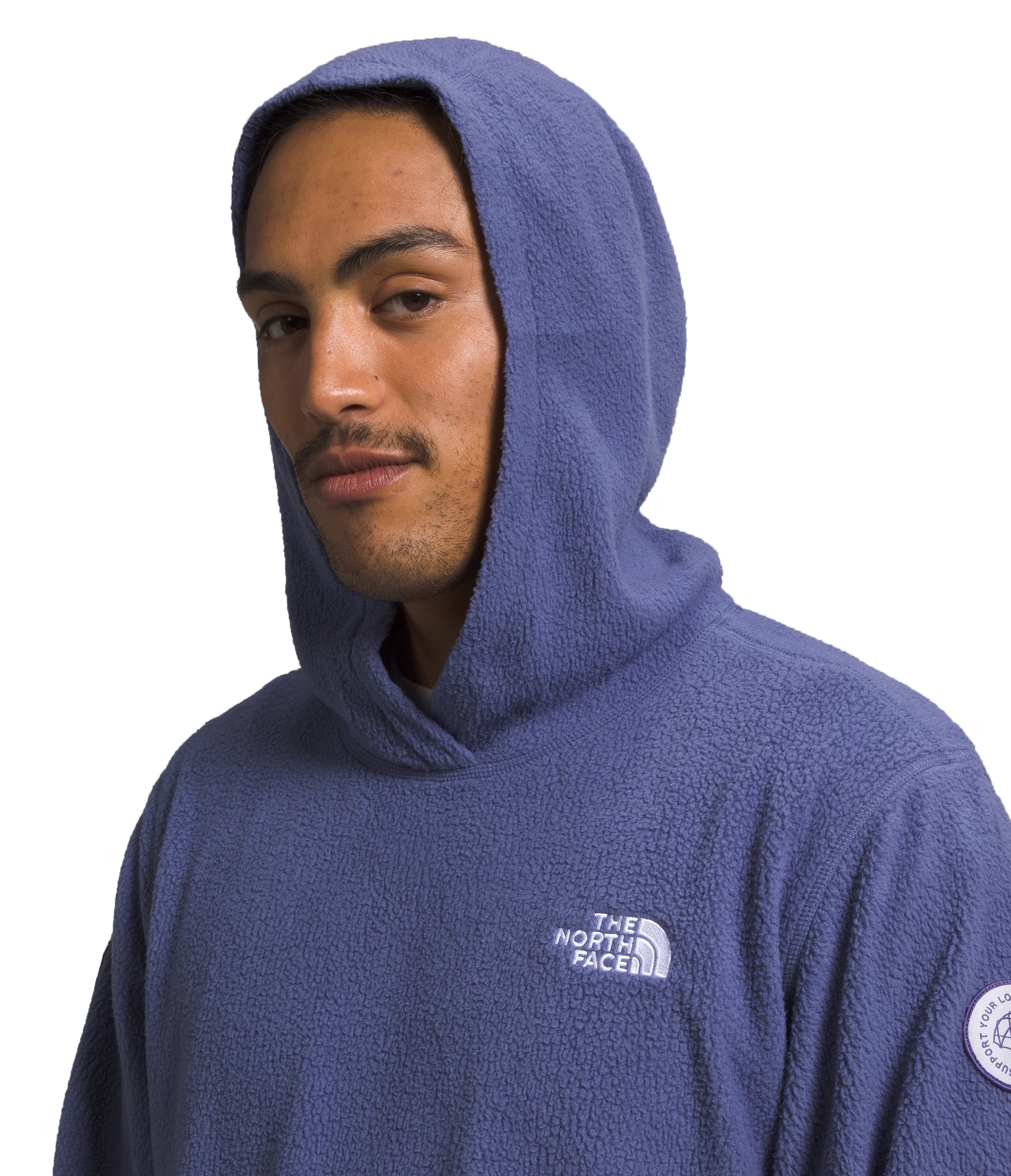 Men's Pali Pile Fleece Hoody Cave Blue Dark Sage Mandarin - Image 4