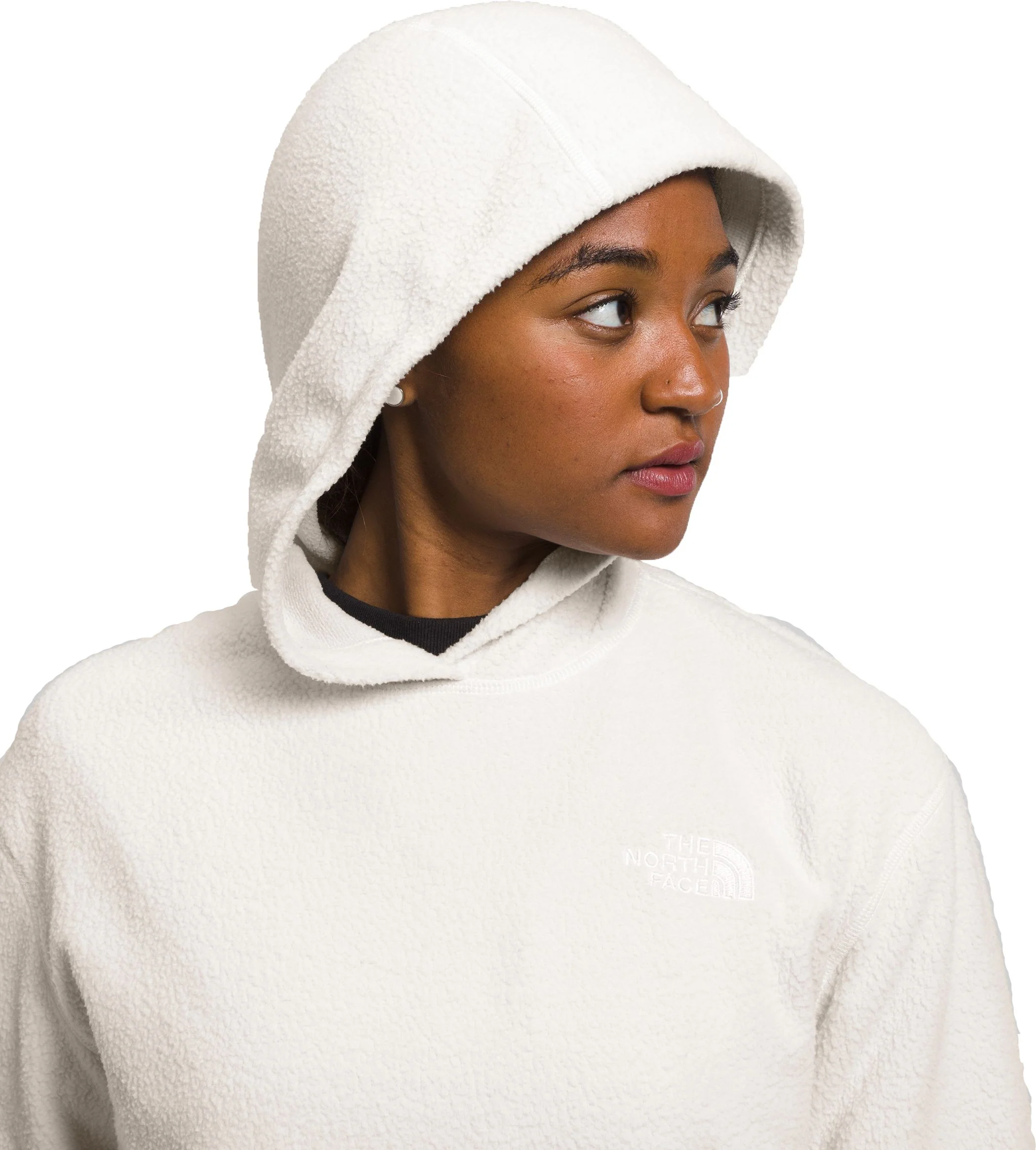 Women's Pali Pile Fleece Hoody Gardina White Almond Butter - Image 3