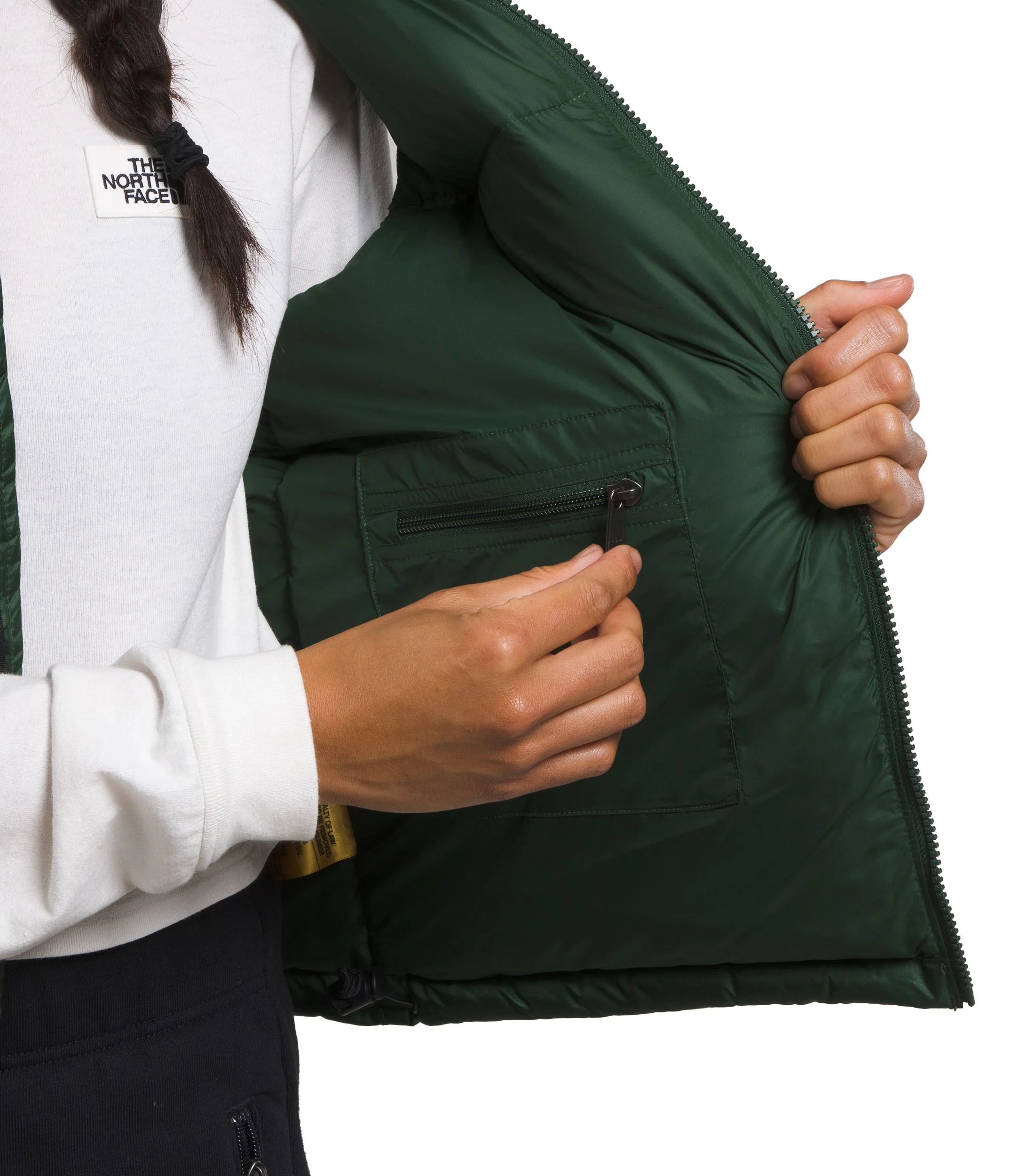 Women's 1996 Retro Nuptse Vest Pine Needle - Image 3