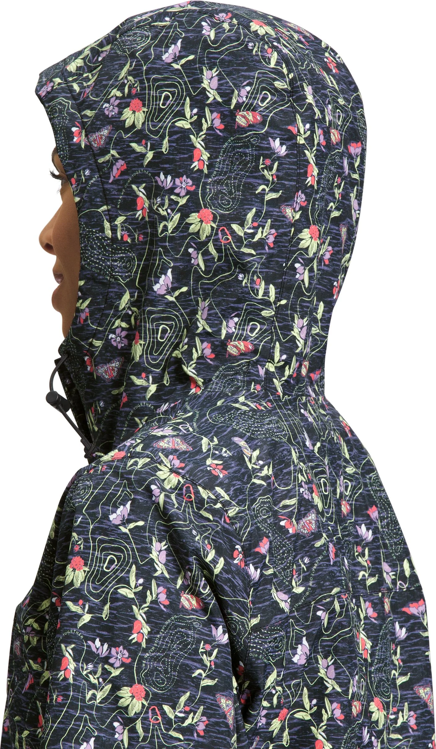W Antora Jacket TNF Black Print - Image 4