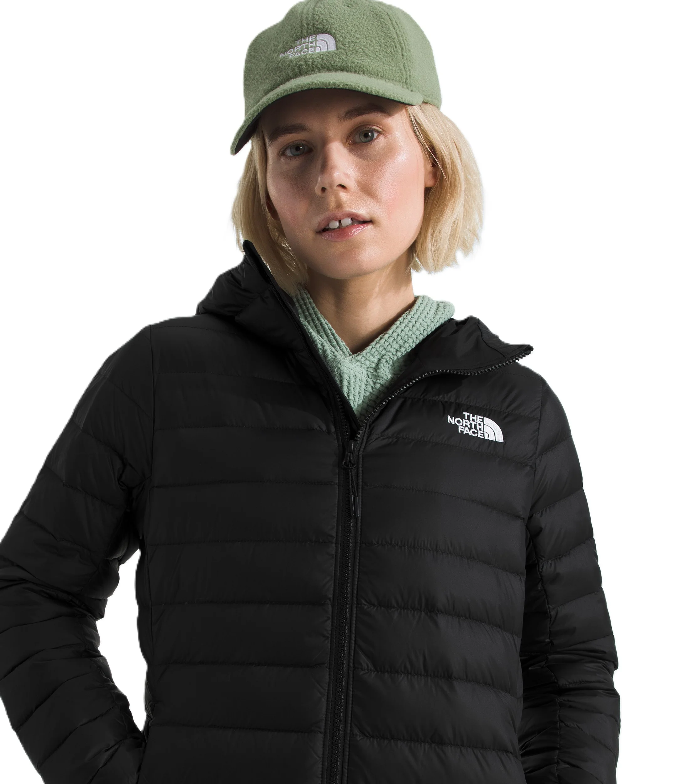 Women's Classic Down Hooded Jacket TNF Black - Image 3