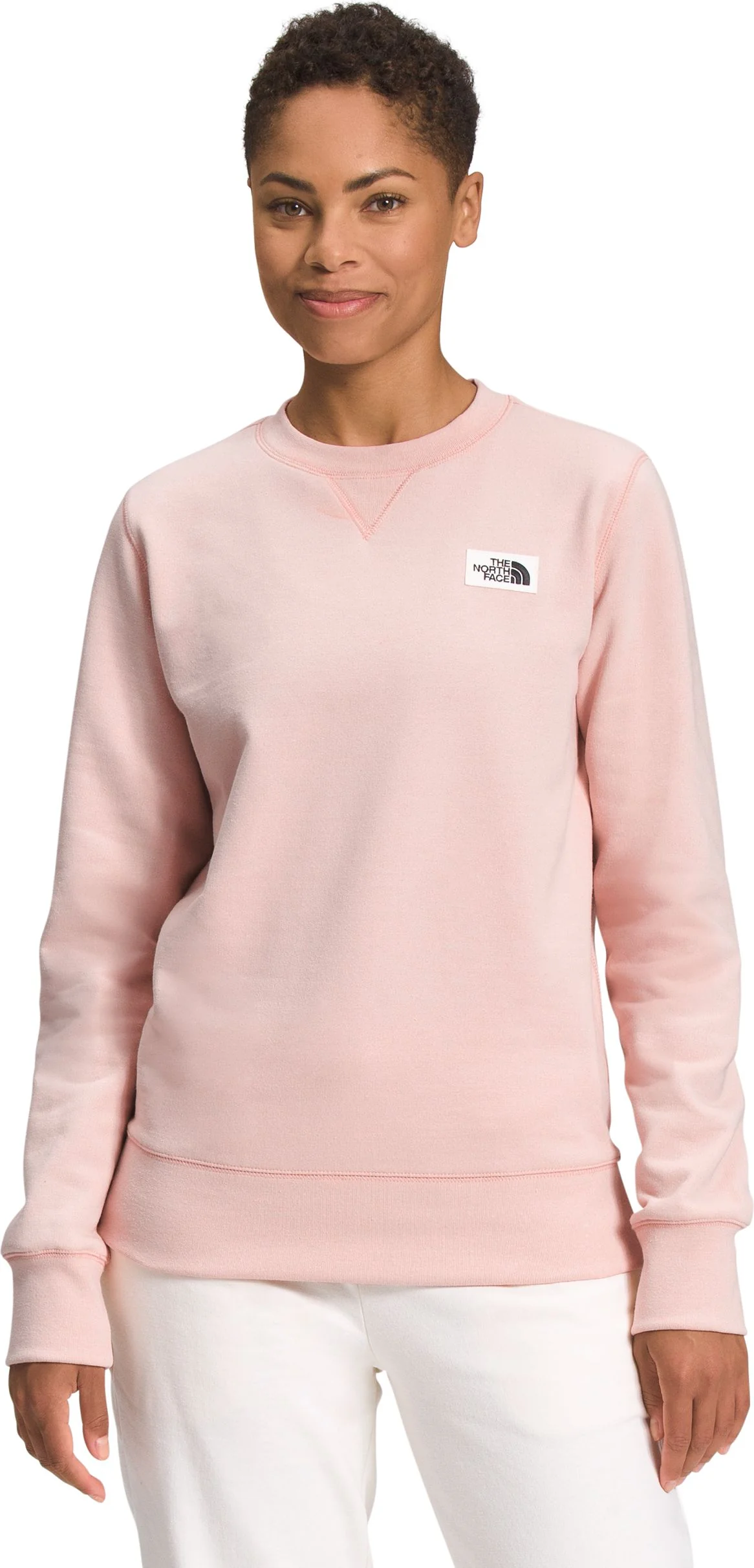 W Heritage Crew Patch Pink Mos