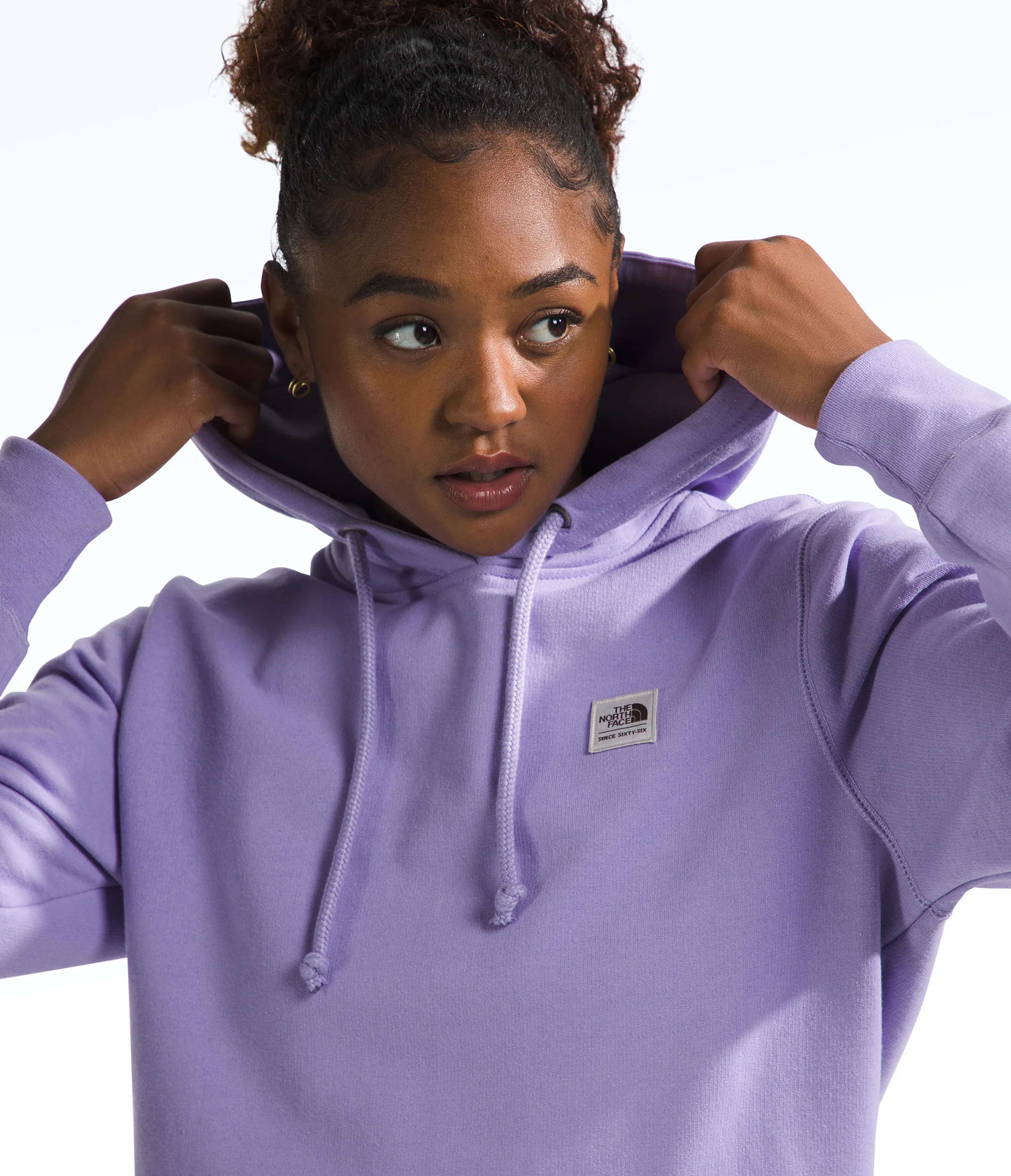 Women's Heritage Patch Pullover Hoodie High Purple - Image 3