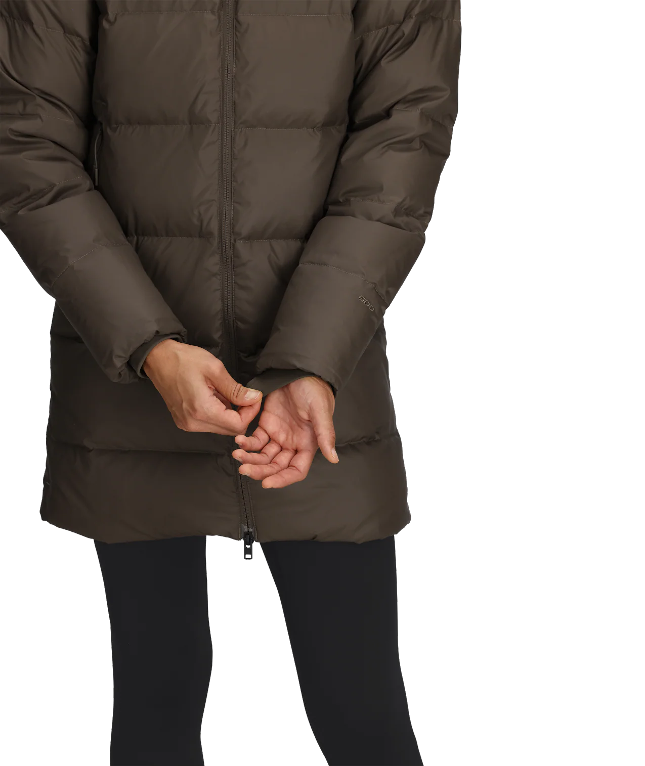 Women's Hydrenalite City Down Hooded Parka Smokey Brown - Image 4