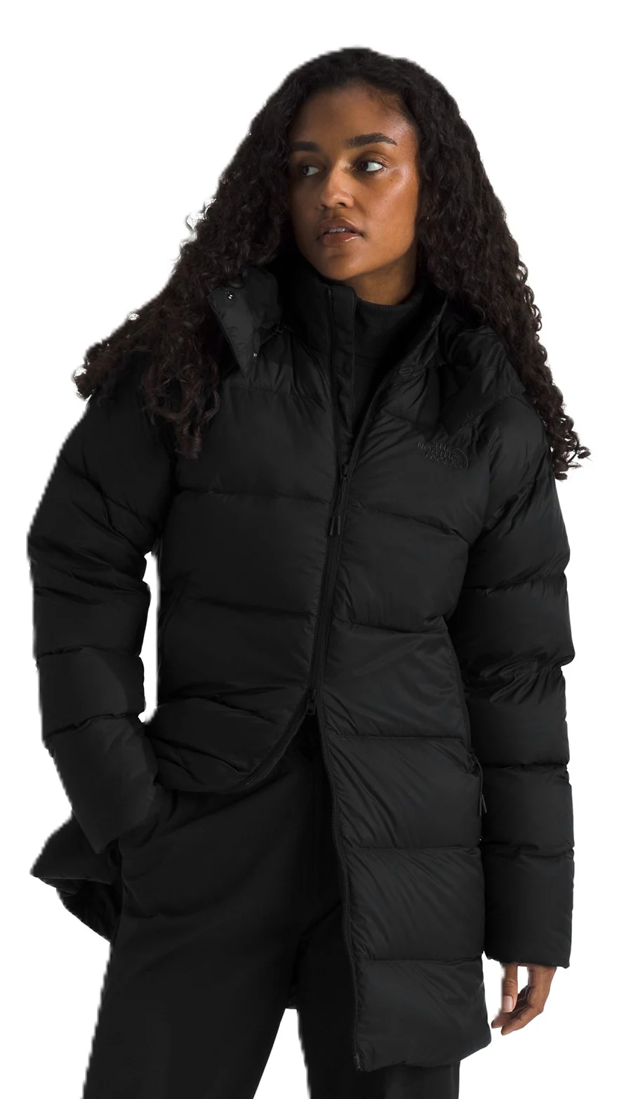 Women's Hydrenalite City Down Hooded Parka TNF Black - Image 2