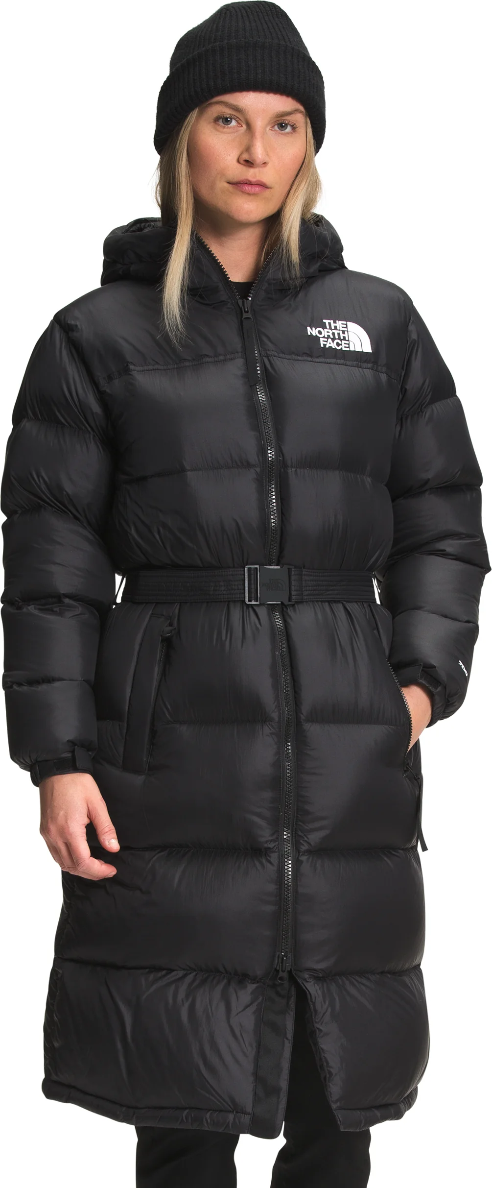 Women's Nuptse Belted Long Parka TNF Black