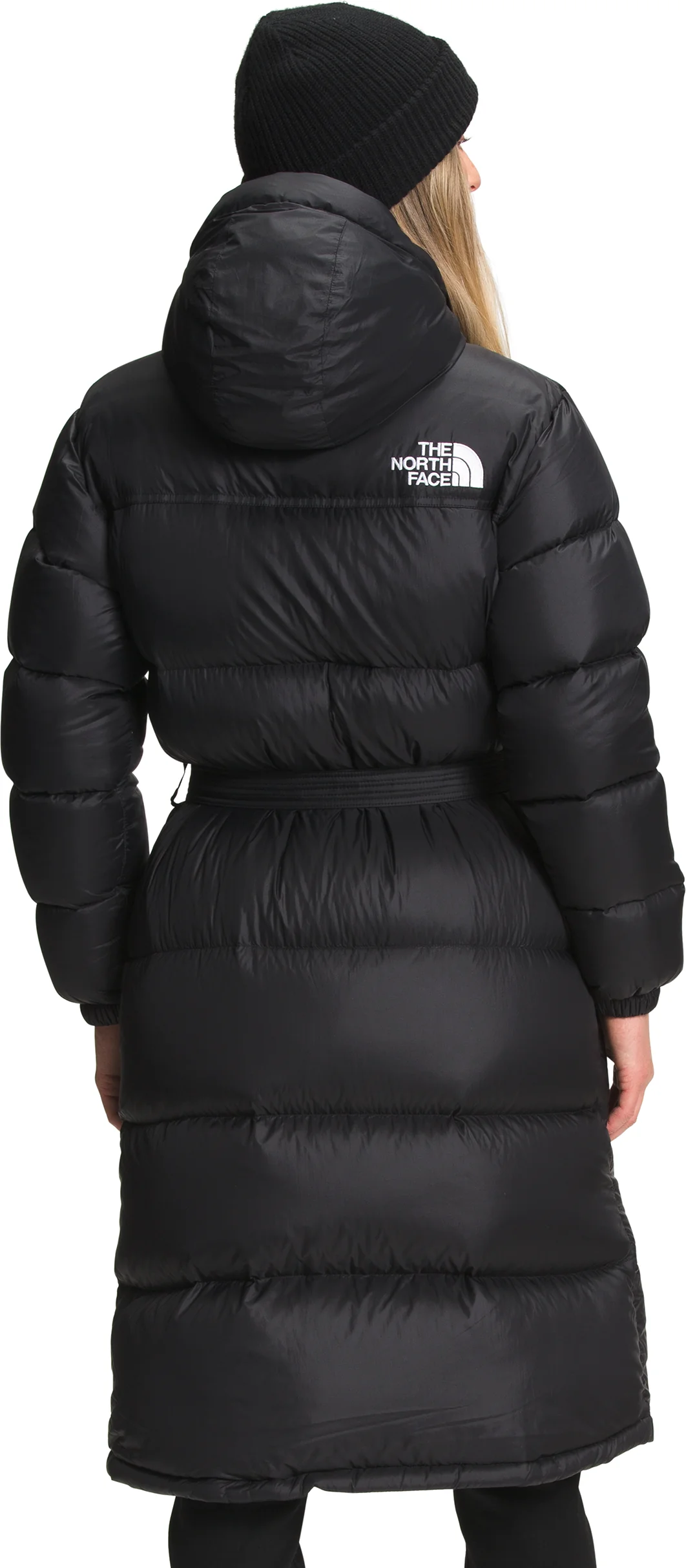 Women's Nuptse Belted Long Parka TNF Black - Image 5