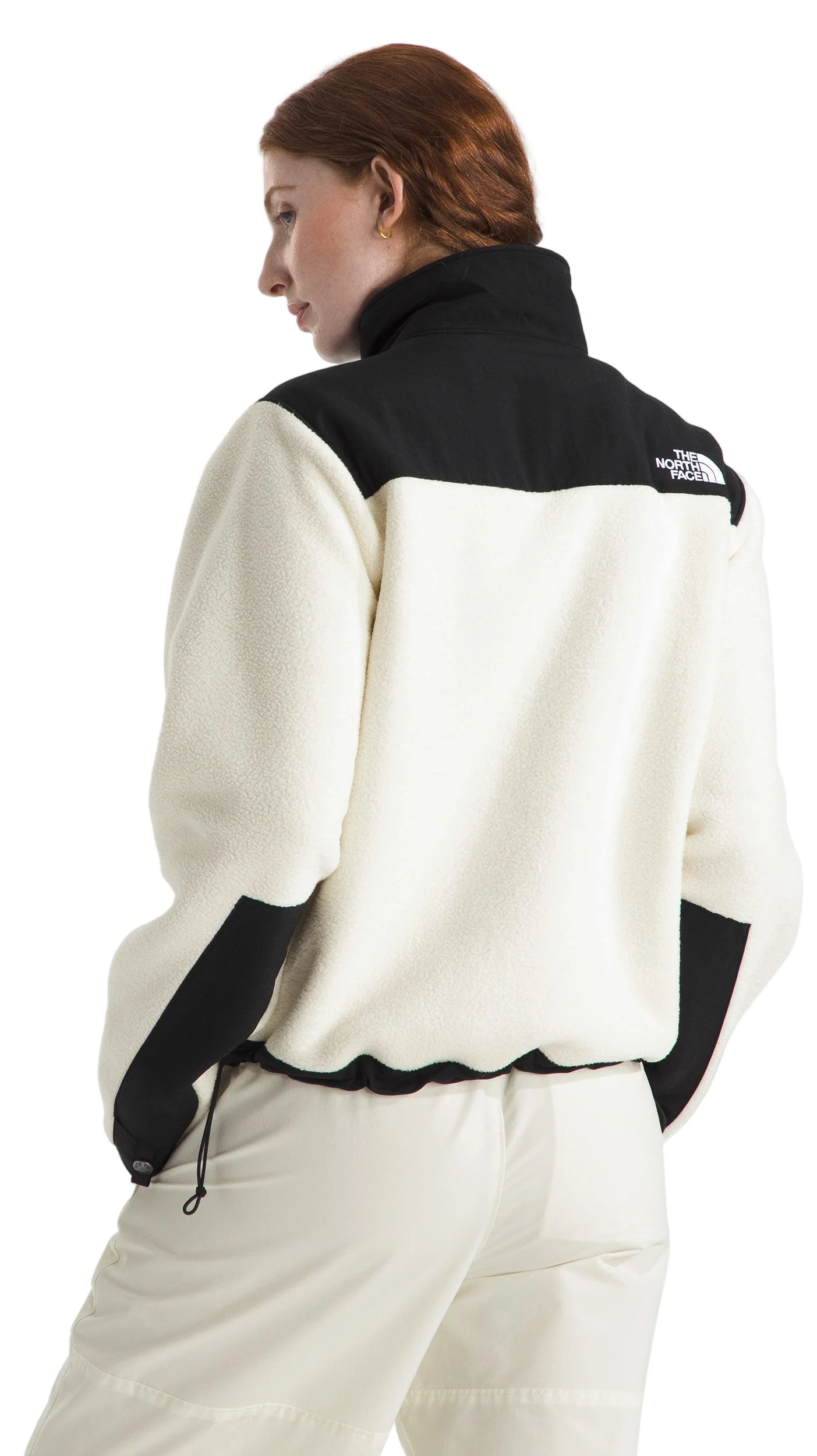Women's Retro Denali Jacket White Dune/Tnf Black - Image 3