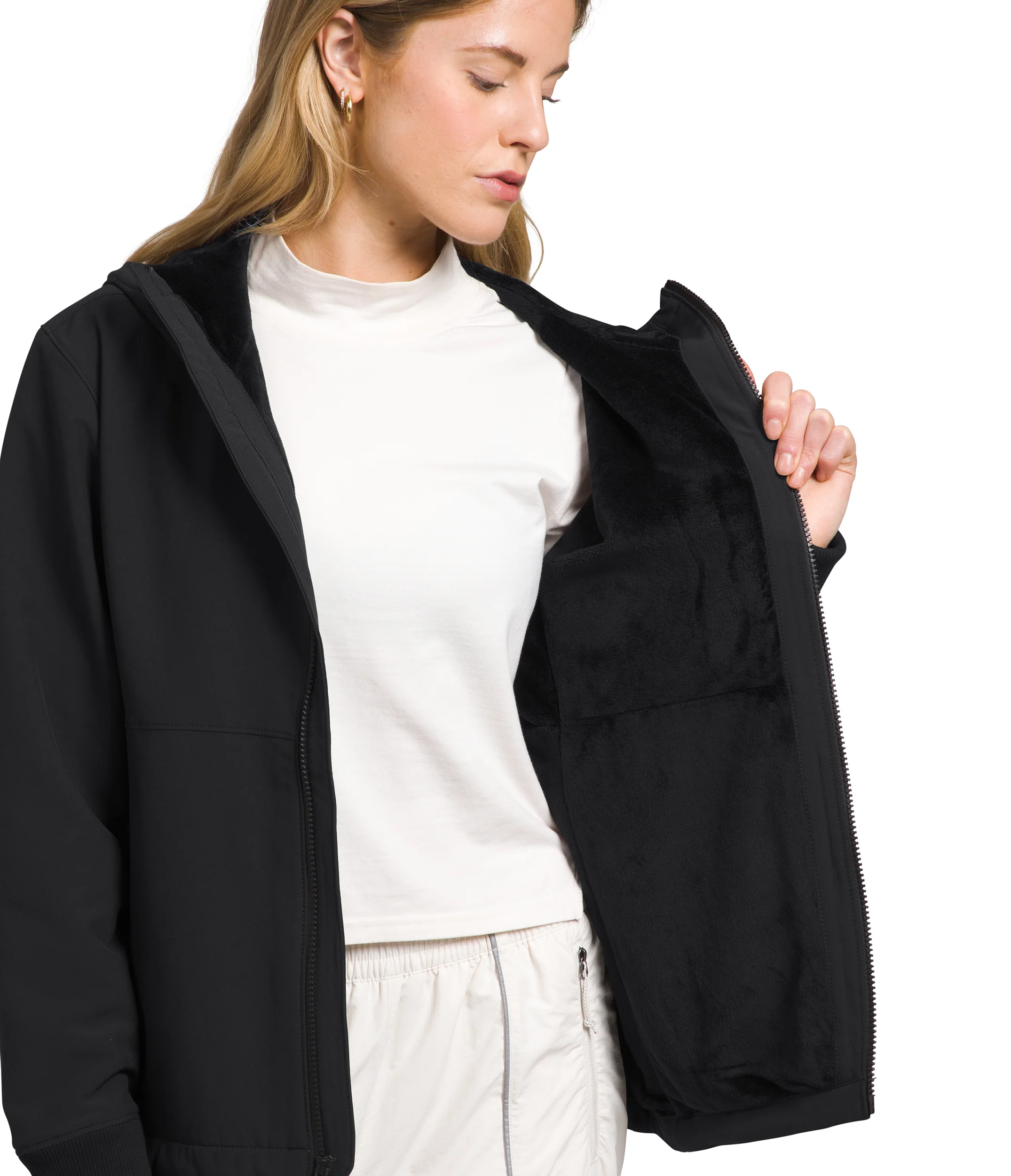 Women's Shelbe Raschel Hoodie TNF Black - Image 2