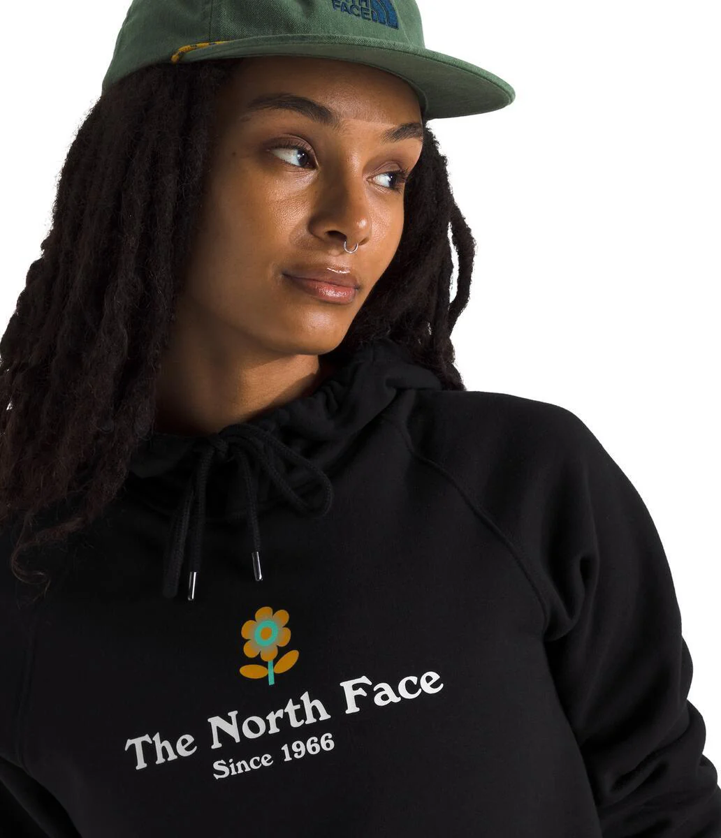 Women's Strange Colorful World Flower Hoodie Graphic TNF Black - Image 3