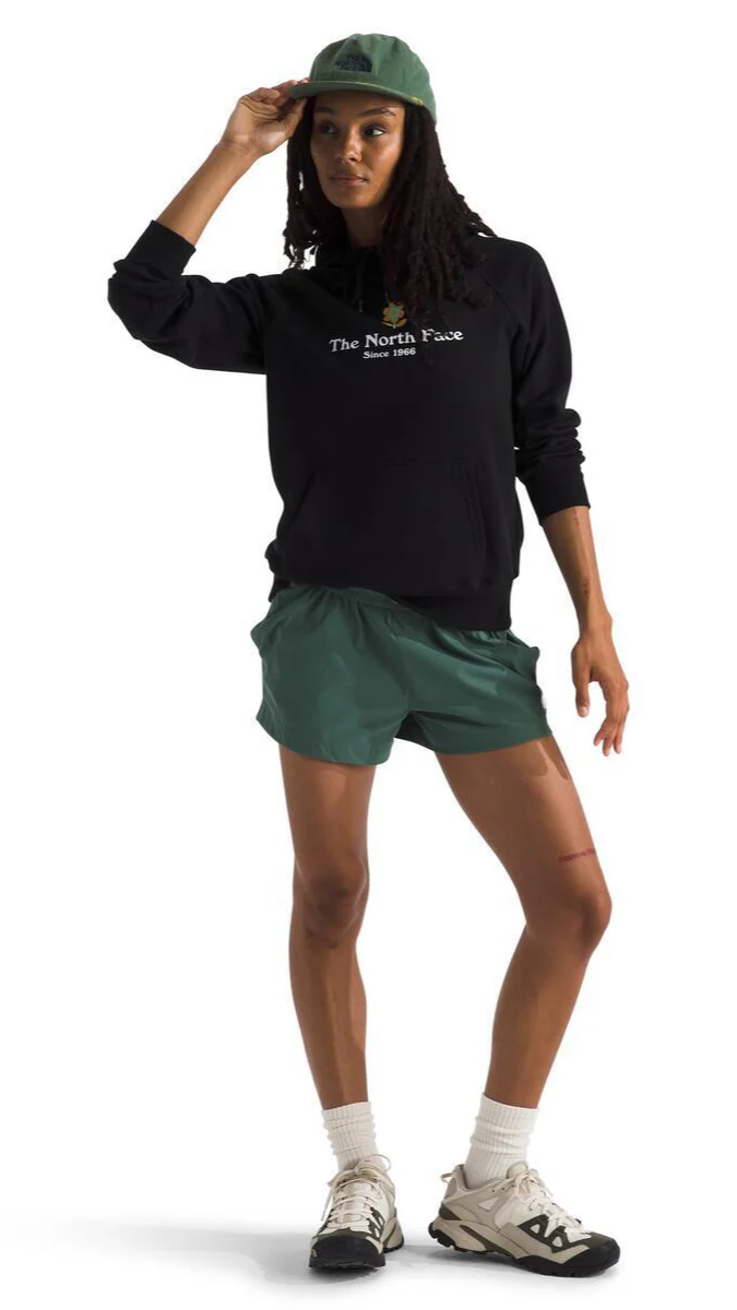 Women's Strange Colorful World Flower Hoodie Graphic TNF Black - Image 4