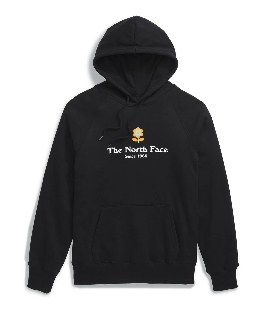 Women's Strange Colorful World Flower Hoodie Graphic TNF Black - Image 5