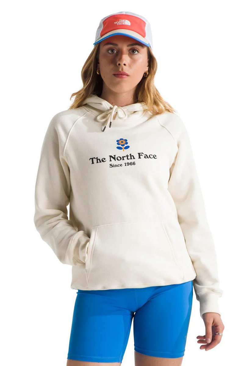Women's Strange Colorful World Flower Hoodie Graphic White Dune