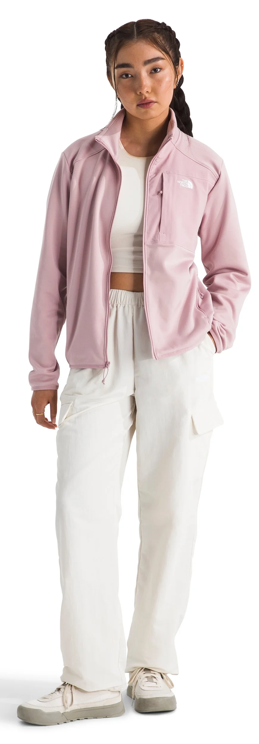 Women's TNF Performance Fleece Full Zip Jacket Metal Pink - Image 2