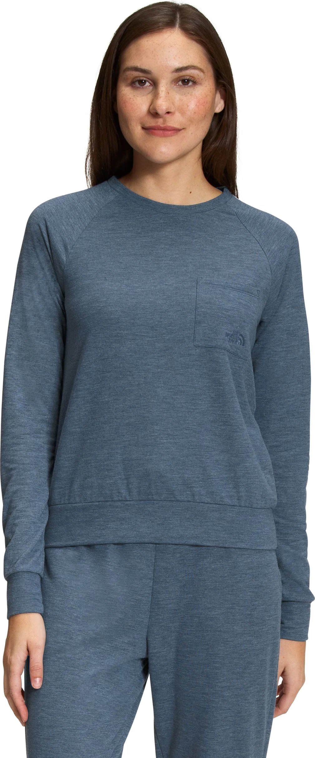 W Westbrae Knit Crew Shady Blue Heather