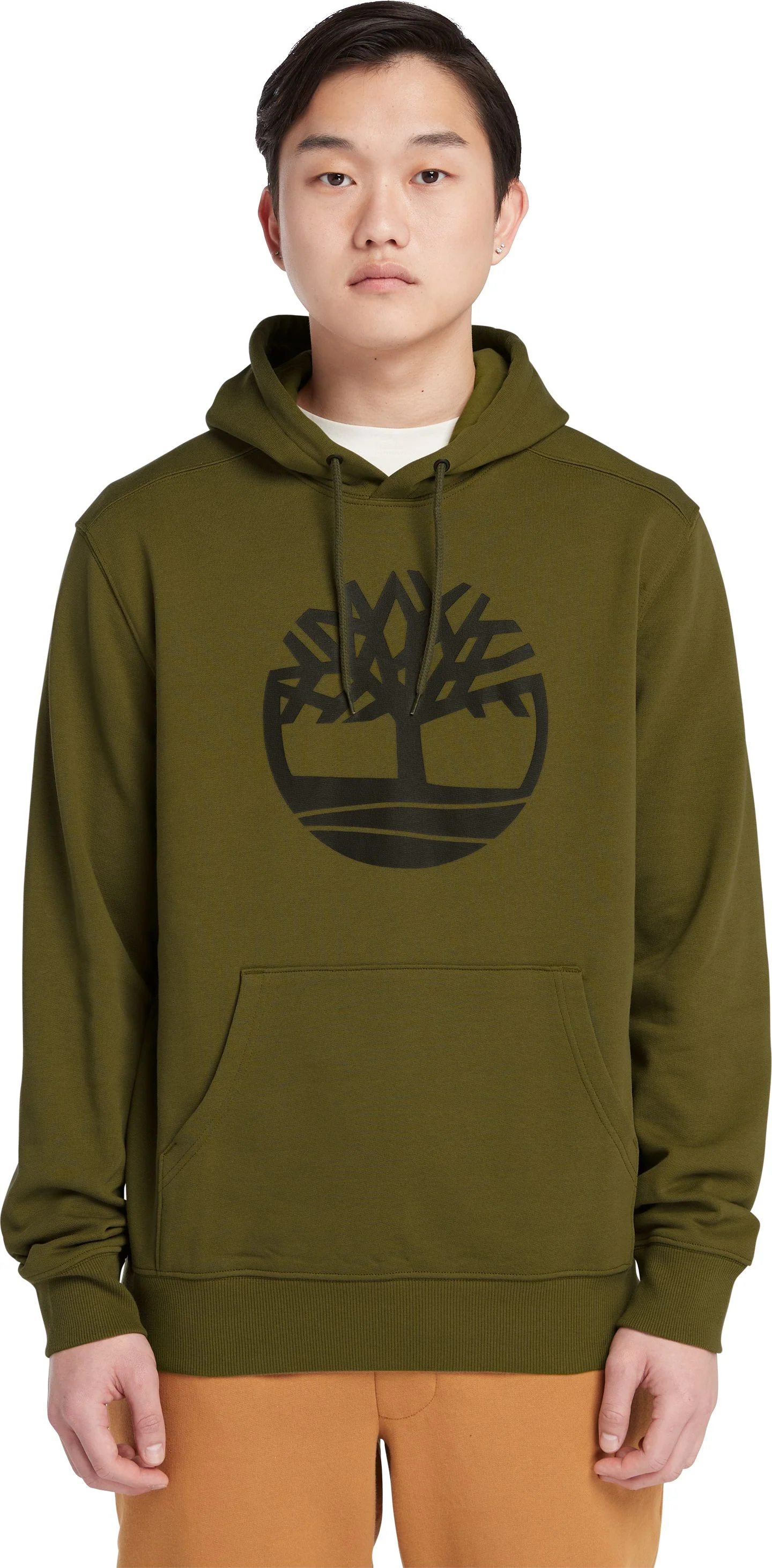 Core Tree Logo Pullover Hoodie Olive - Image 2