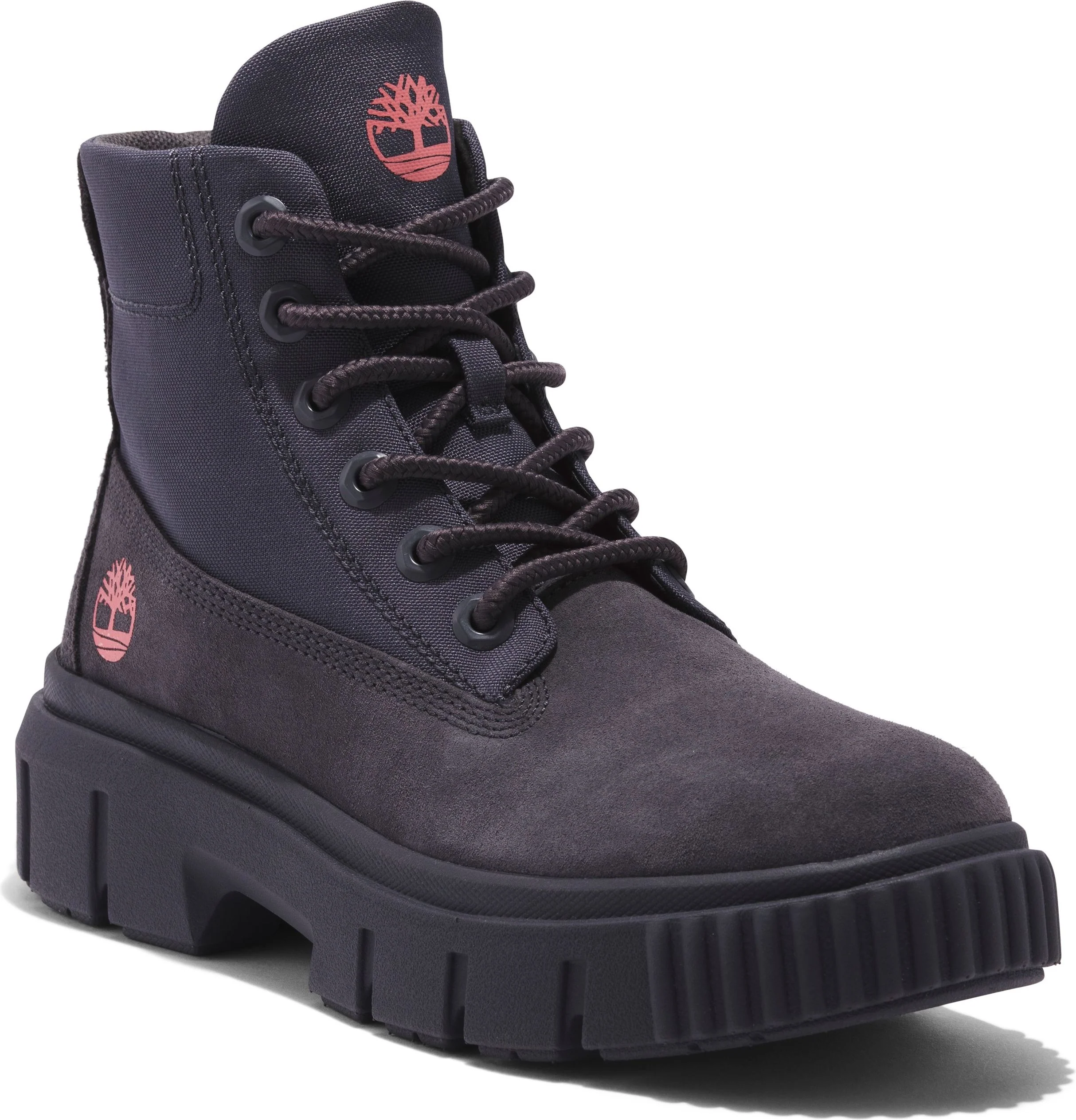Greyfield Leather And Fabric Boot Dark Grey