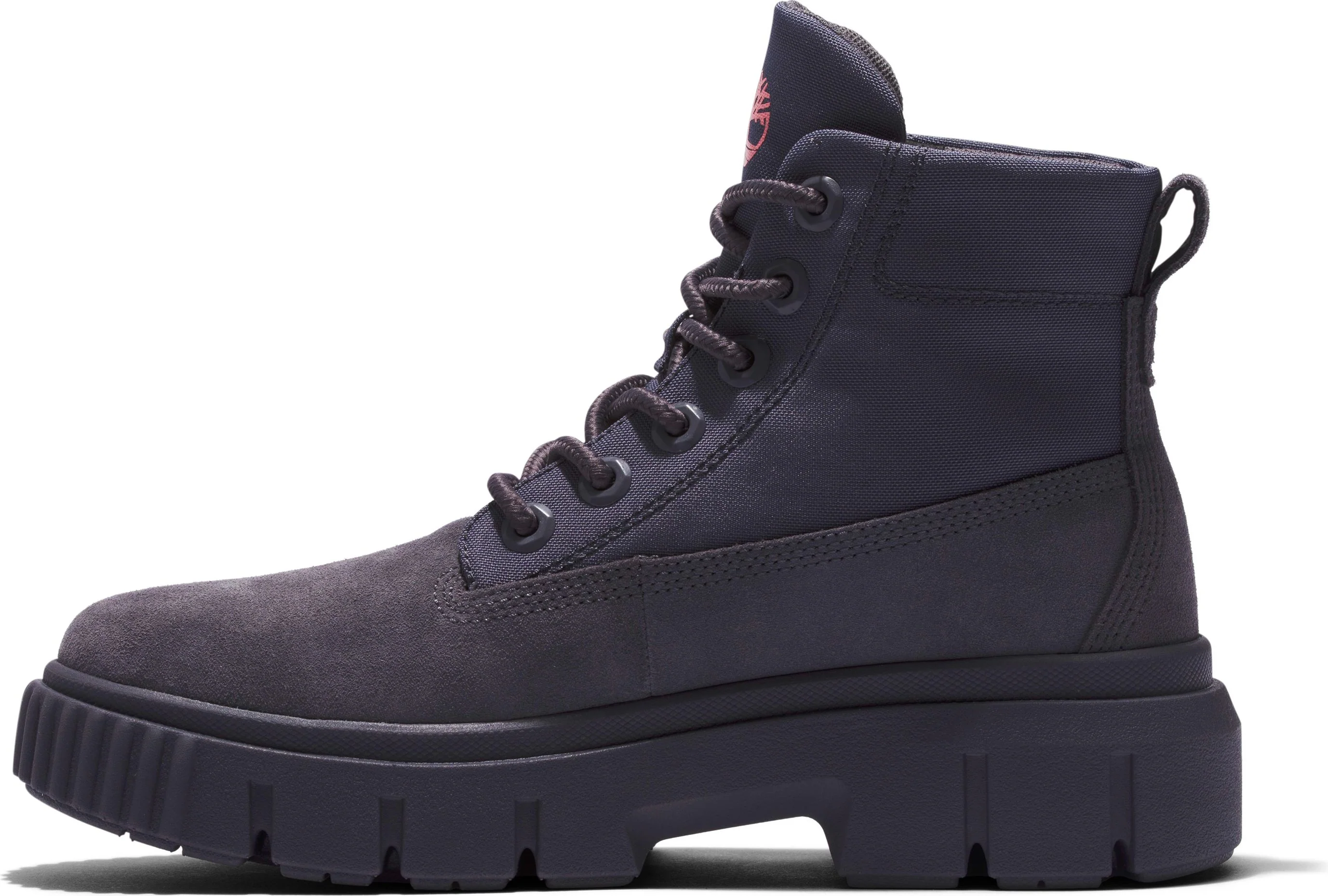 Greyfield Leather And Fabric Boot Dark Grey - Image 3
