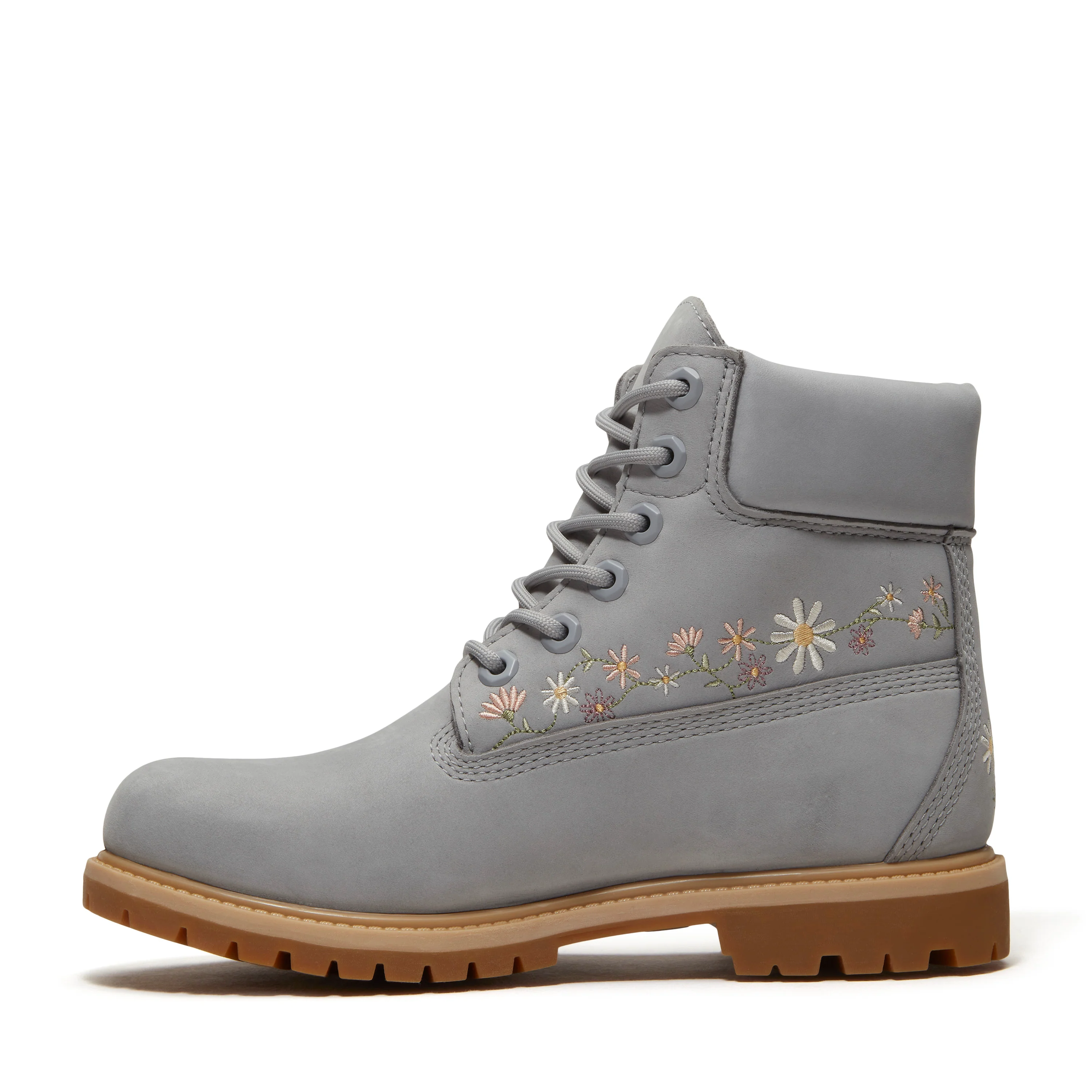 Womens 6inch Lace-up WP Boot Light Grey - Image 3