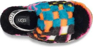 Kids Fluff Yeah Slide Checks Black Multi - Image 5
