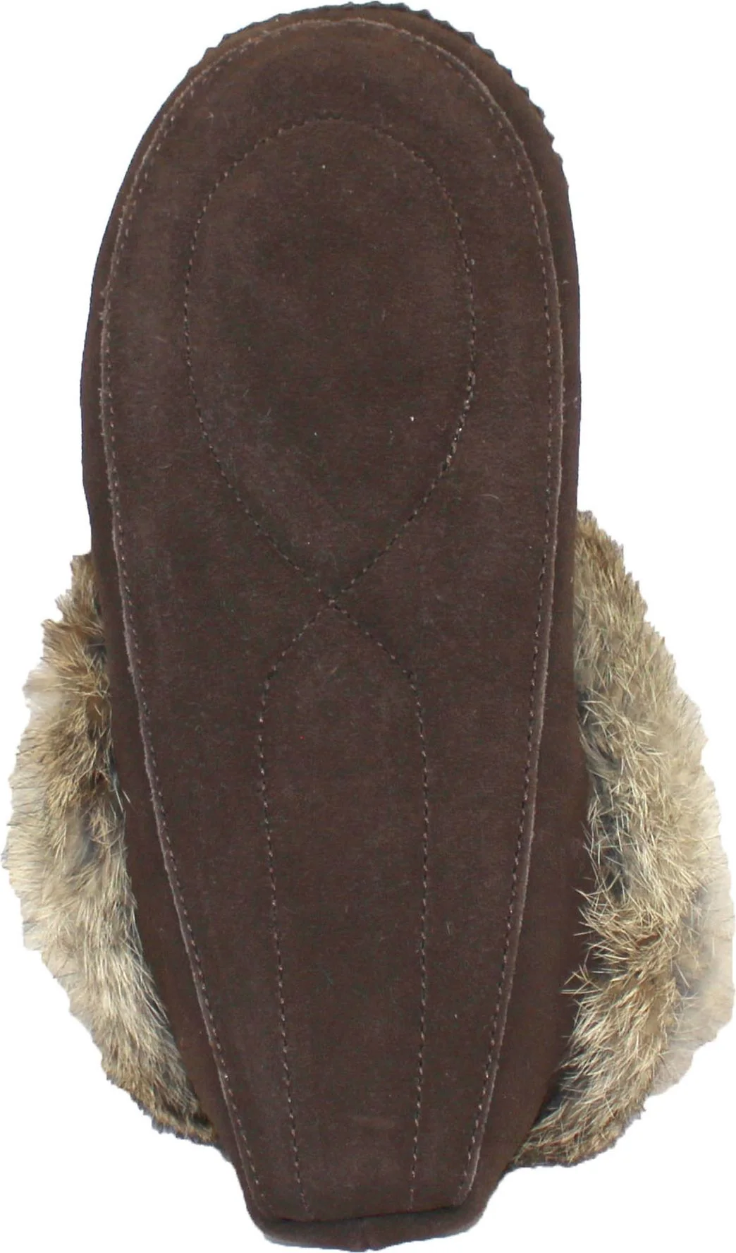 Beaded Mocc With Fur Trim Brown - Image 5