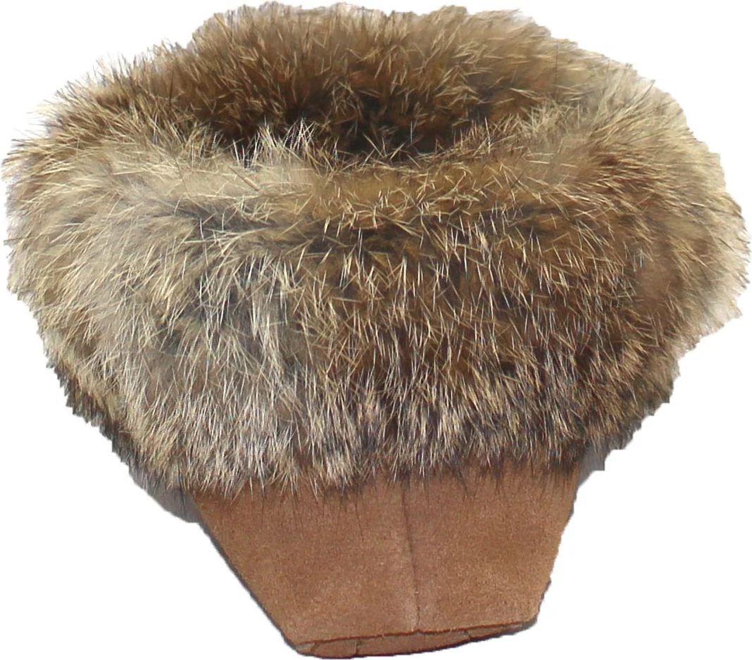 Beaded Mocc With Fur Trim Oak - Image 4