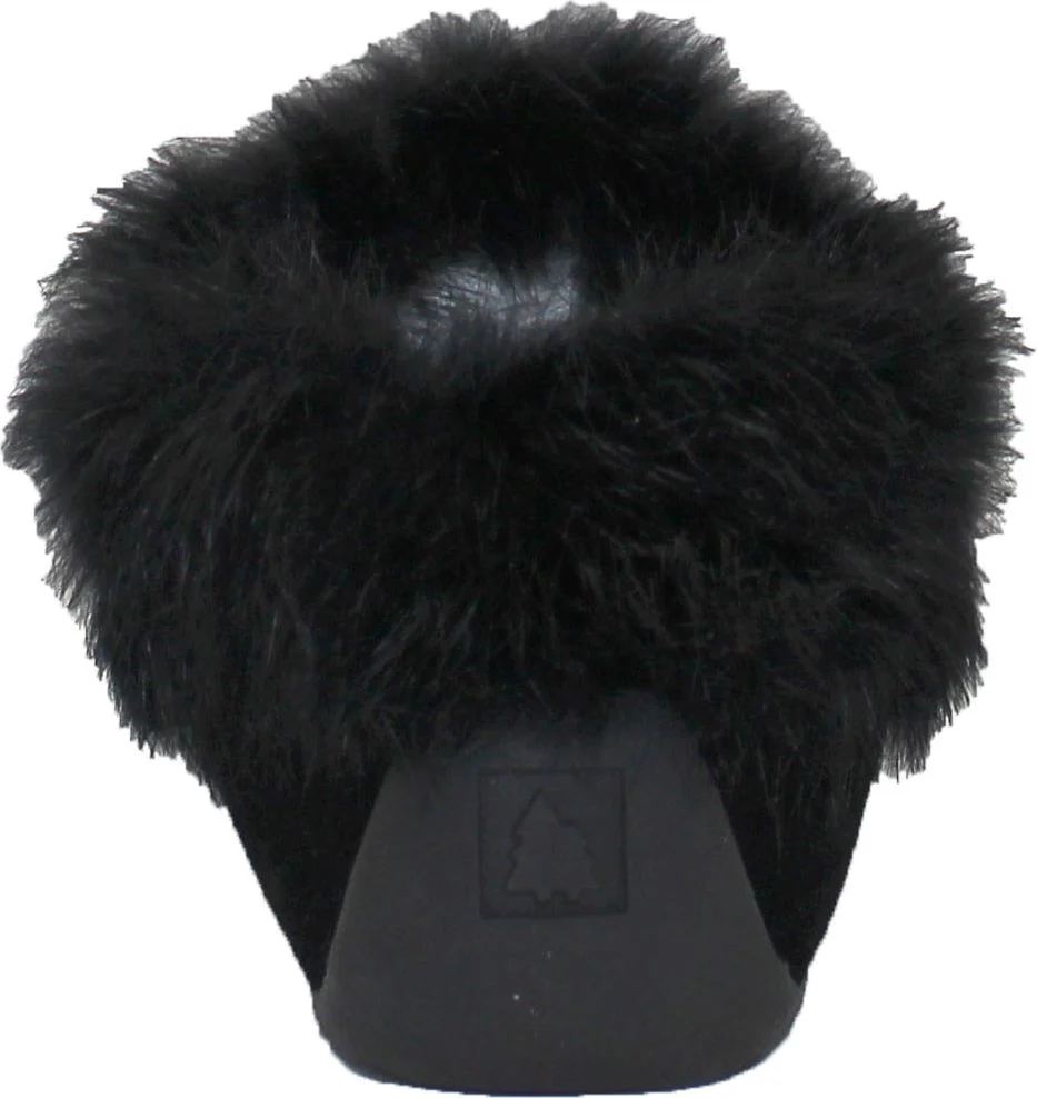Hard Sole Black Suede Slipper - Image 4