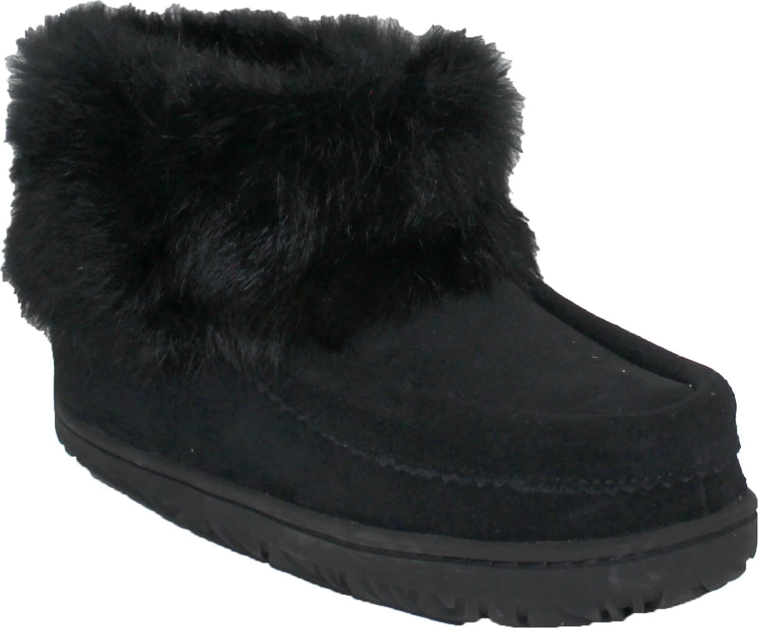Short Black Suede Mukluk