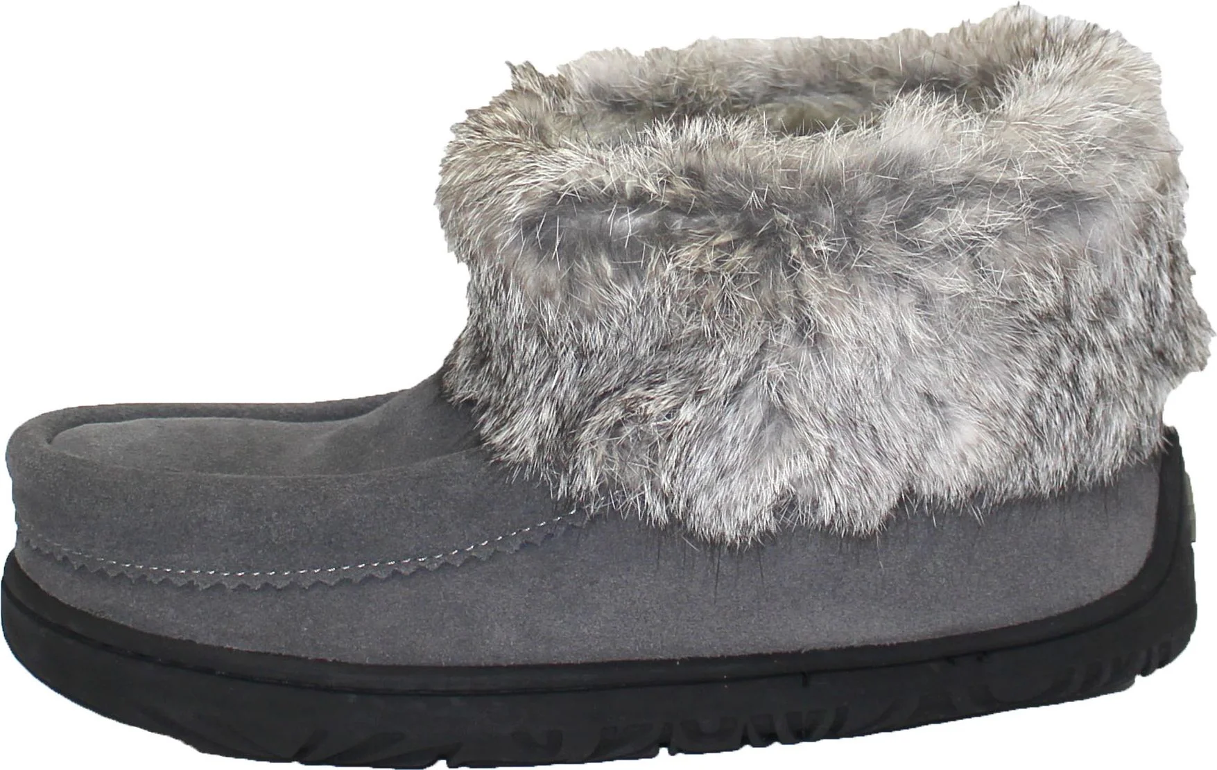 Short Charcoal Suede Mukluk - Image 2