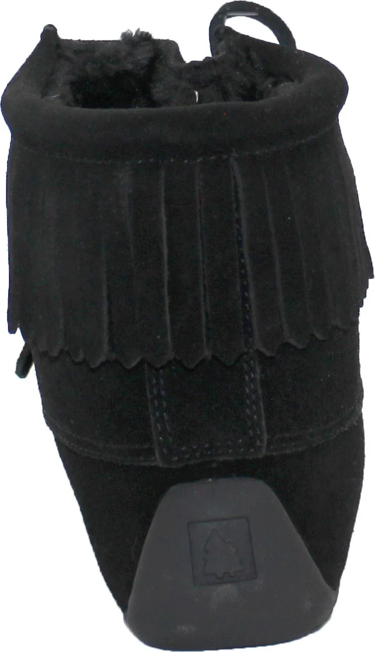 Short Laceup Black Suede Boot - Image 4