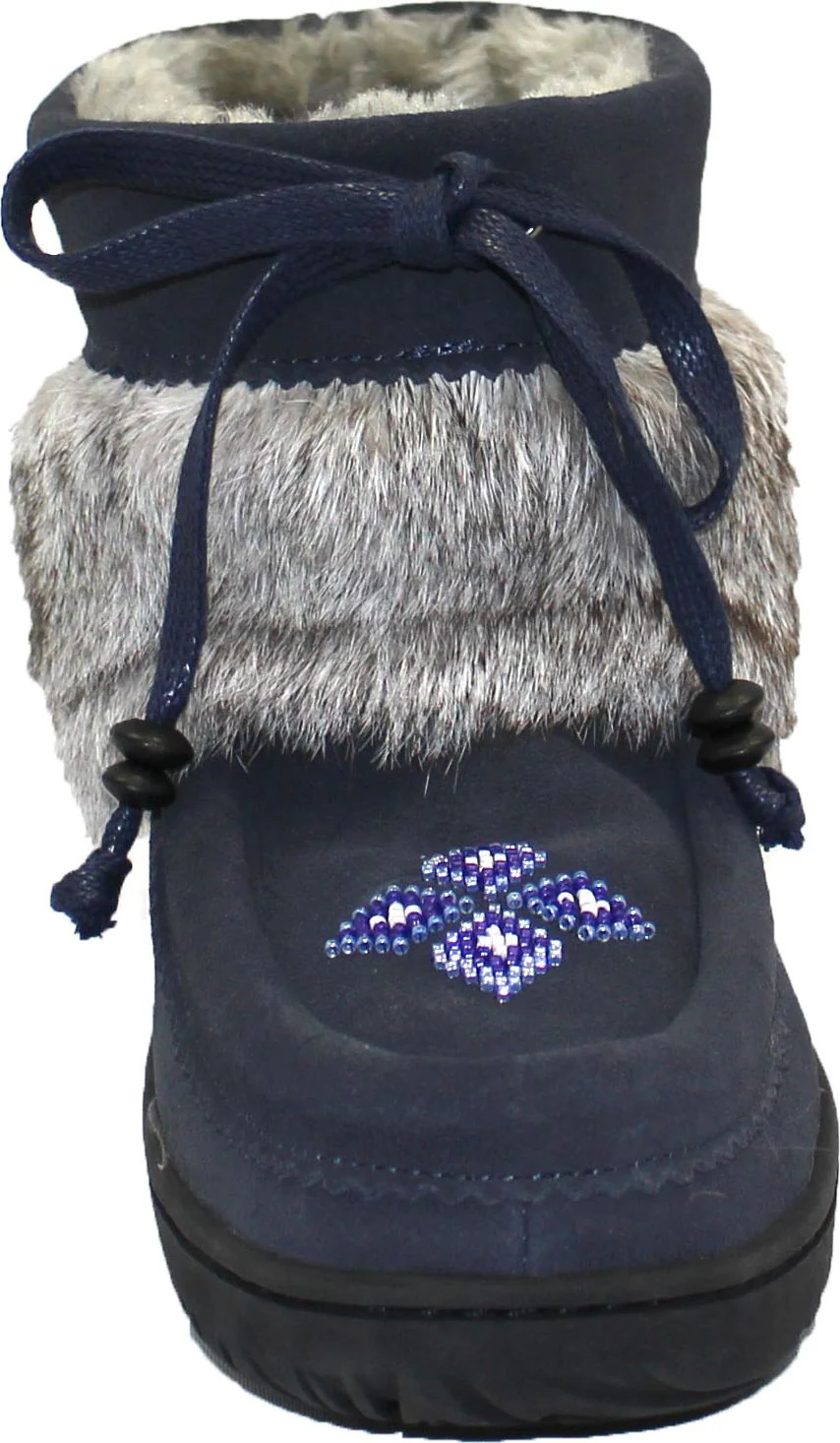 Short Navy Suede Mukluk - Image 3