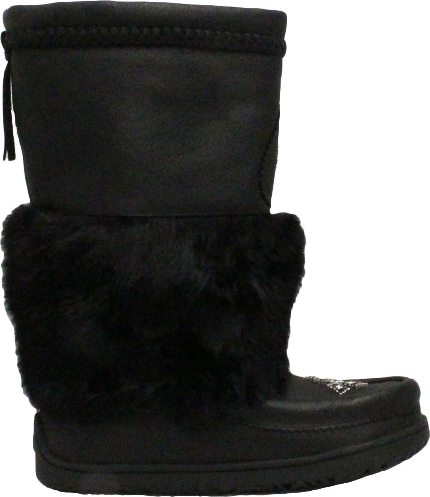 Tall Waterproof Black Leather Mukluk - Image 2