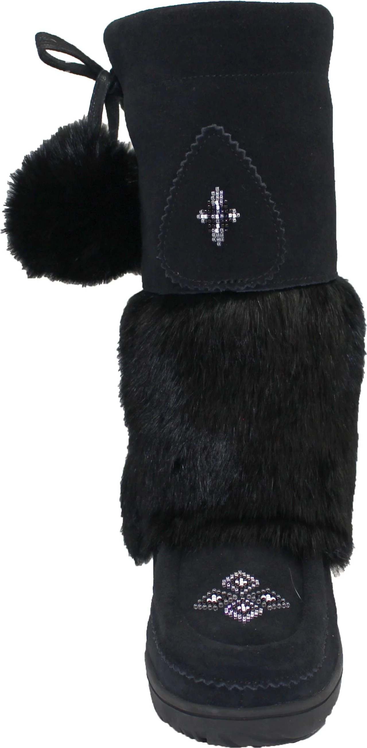 Tall Waterproof Black Suede Mukluk - Image 3