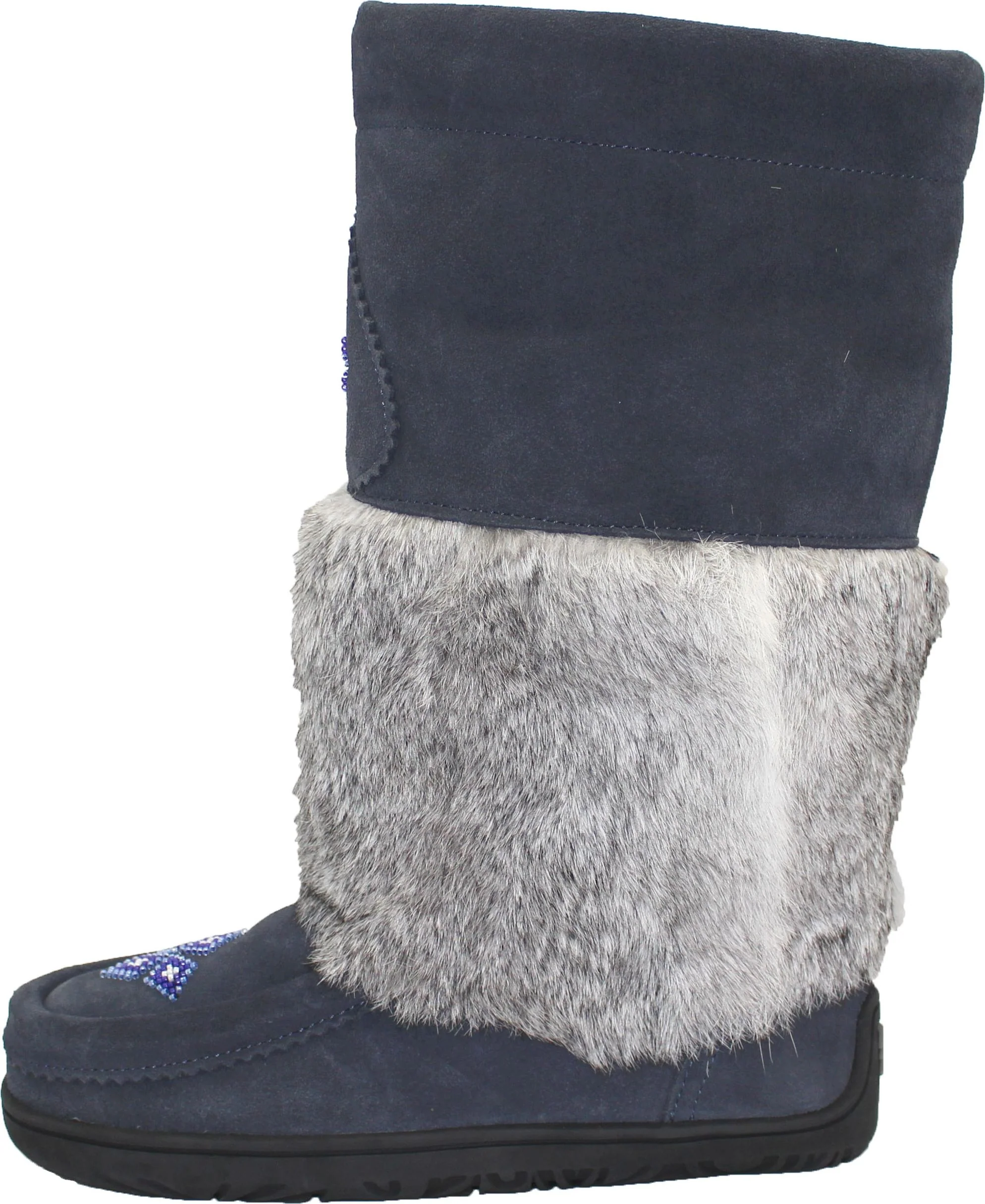 Tall Waterproof Navy Suede Mukluk - Image 2
