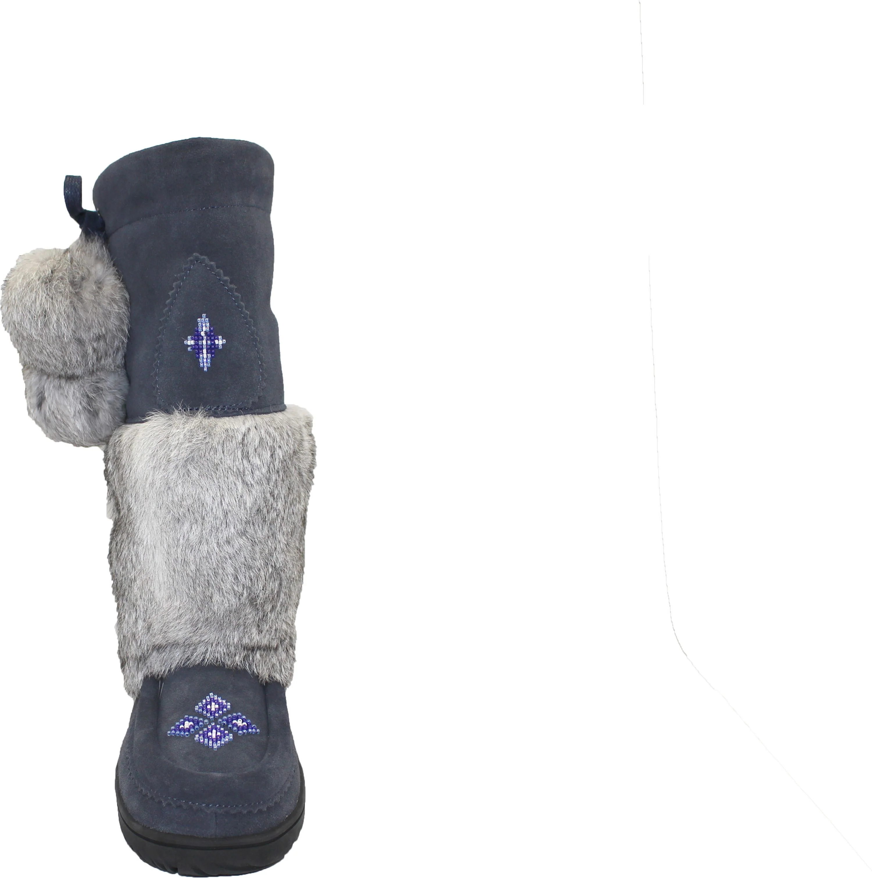 Tall Waterproof Navy Suede Mukluk - Image 3