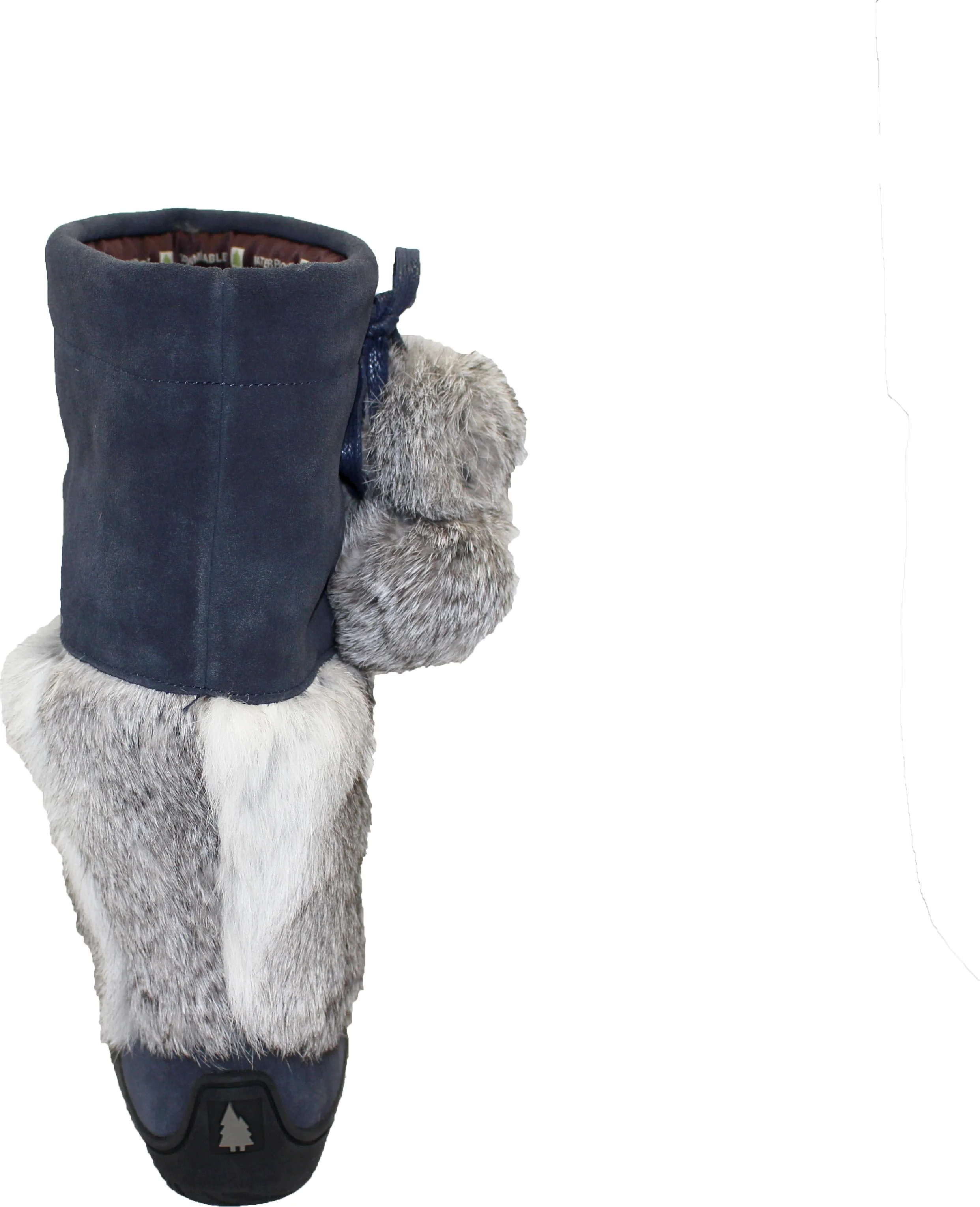 Tall Waterproof Navy Suede Mukluk - Image 4